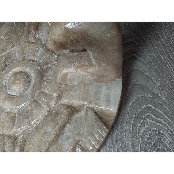 Vintage Hand-Carved Onyx Stone Turtle Figurine Tribal Aztec Mayan 9.8 lb 11” - Picture 5 of 12